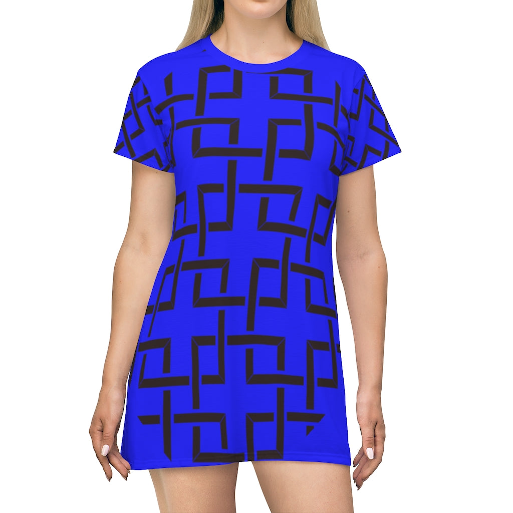 royal blue t shirt dress T-Shirt – Sketch Whims & Design Ideal for giving to Bolton Size-US:12 Styling: Smocked Dress with