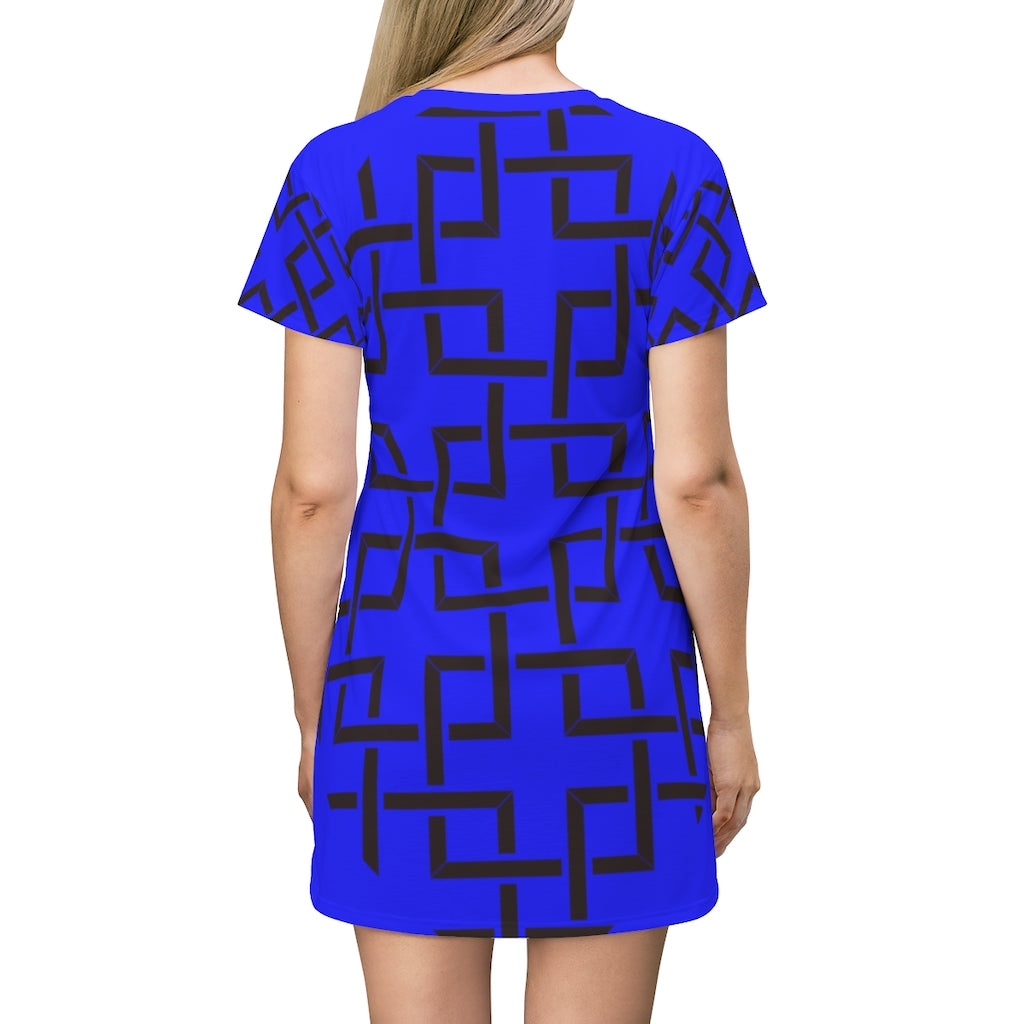 Royal Blue T-Shirt Dress – Sketch Whims & Design