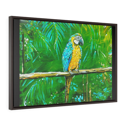 "Mascot of Paradise" Horizontal Framed Premium Gallery Wrap Canvas