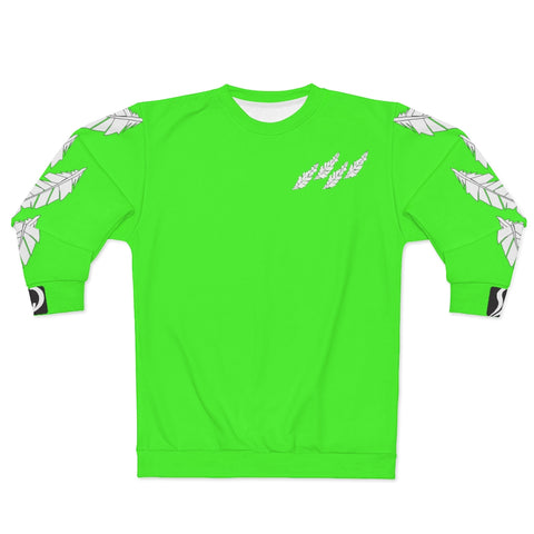 AOP Unisex Sweatshirt Feather Neon Green