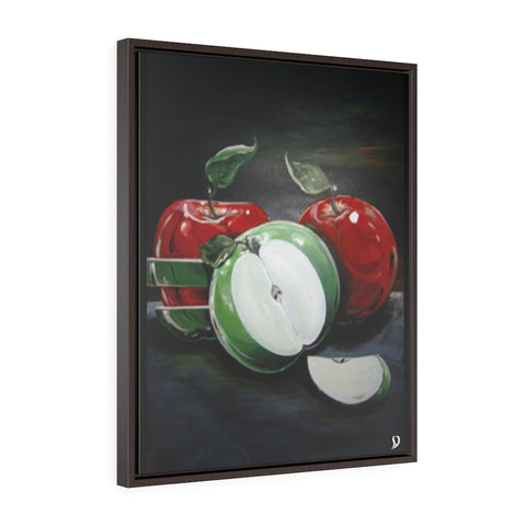 Caramel Apple Vertical Framed Premium Gallery Wrap Canvas