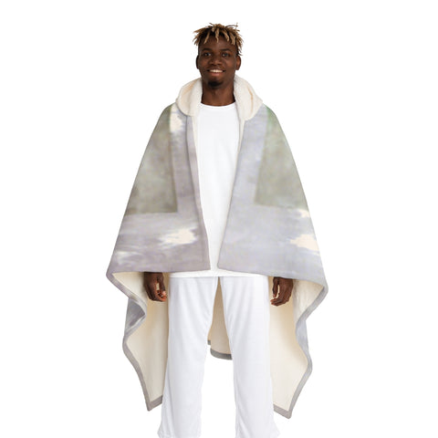 Dominos Hooded Sherpa Fleece Blanket