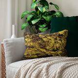 Gold Rush Spun Polyester Lumbar Pillow