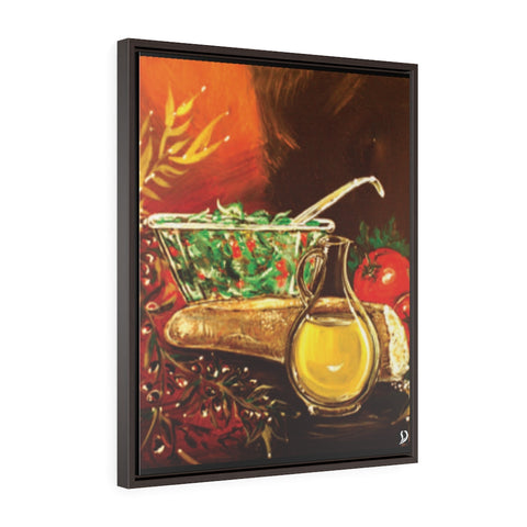 Feast Vertical Framed Premium Gallery Wrap Canvas