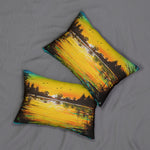 "Serene Lagoon" Spun Polyester Lumbar Pillow