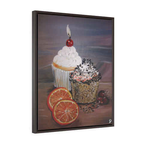 Spring's Dessert Vertical Framed Premium Gallery Wrap Canvas