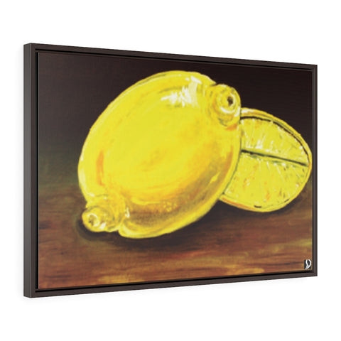 Life Gives You Lemons Horizontal Framed Premium Gallery Wrap Canvas