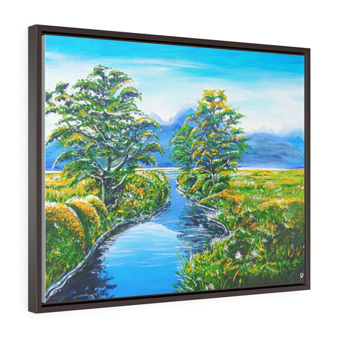"Veiled Horizon's" Horizontal Framed Premium Gallery Wrap Canvas