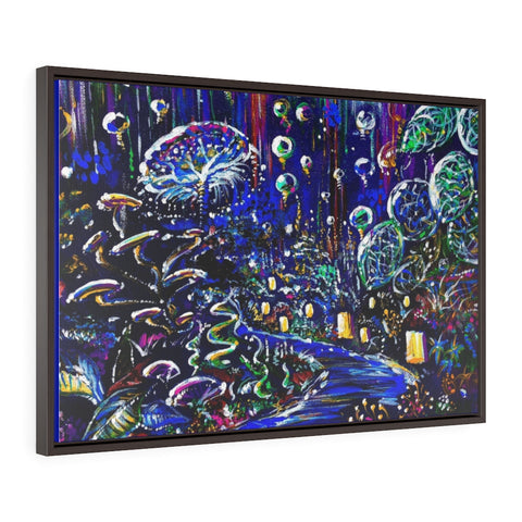 "Underwater Celebration" Horizontal Framed Premium Gallery Wrap Canvas