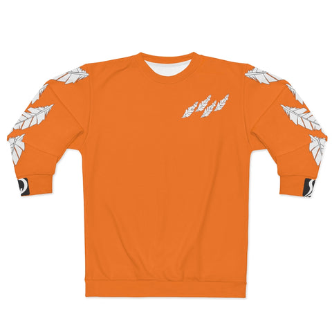 AOP Unisex Sweatshirt Feather Neon Orange